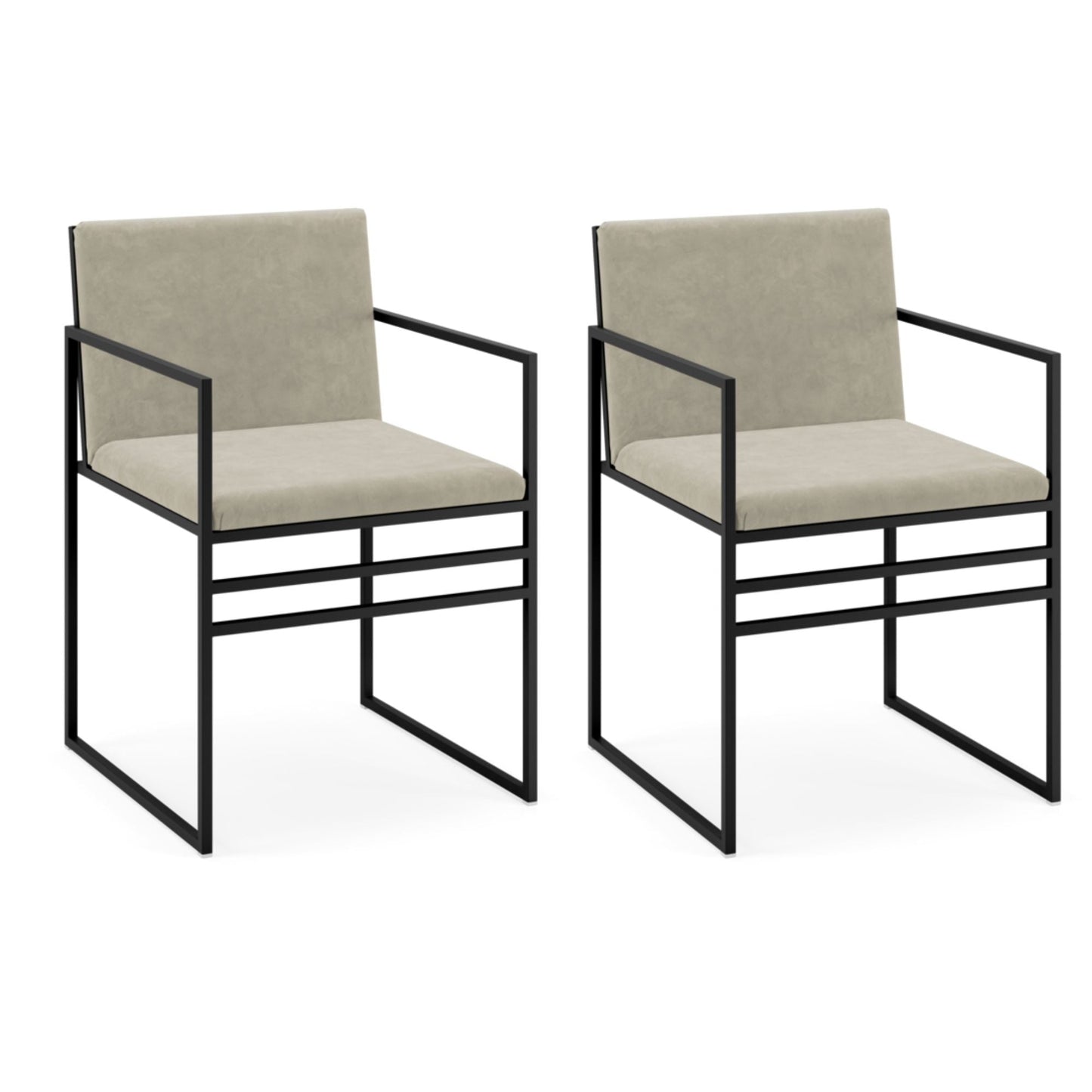 SET 2 Silla terciopelo marsella soporte