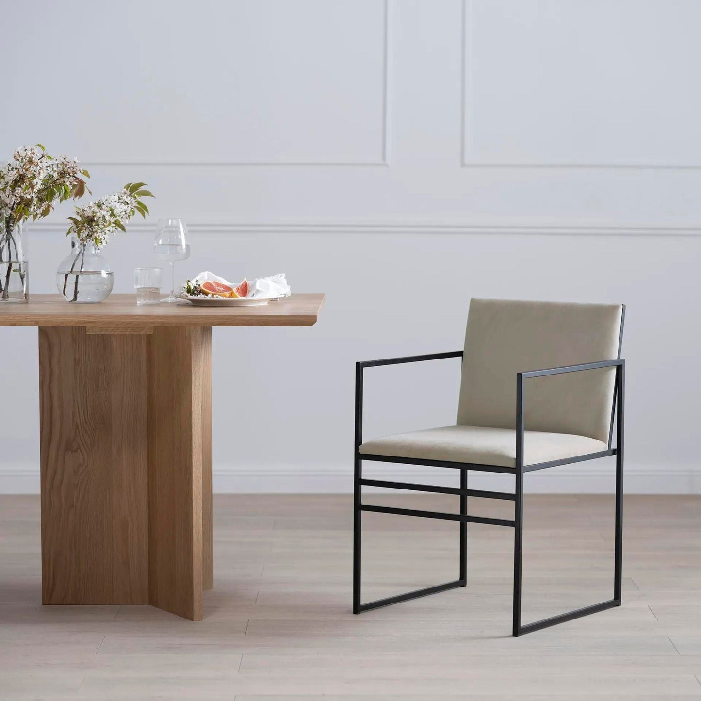 SET 2 Silla terciopelo marsella soporte